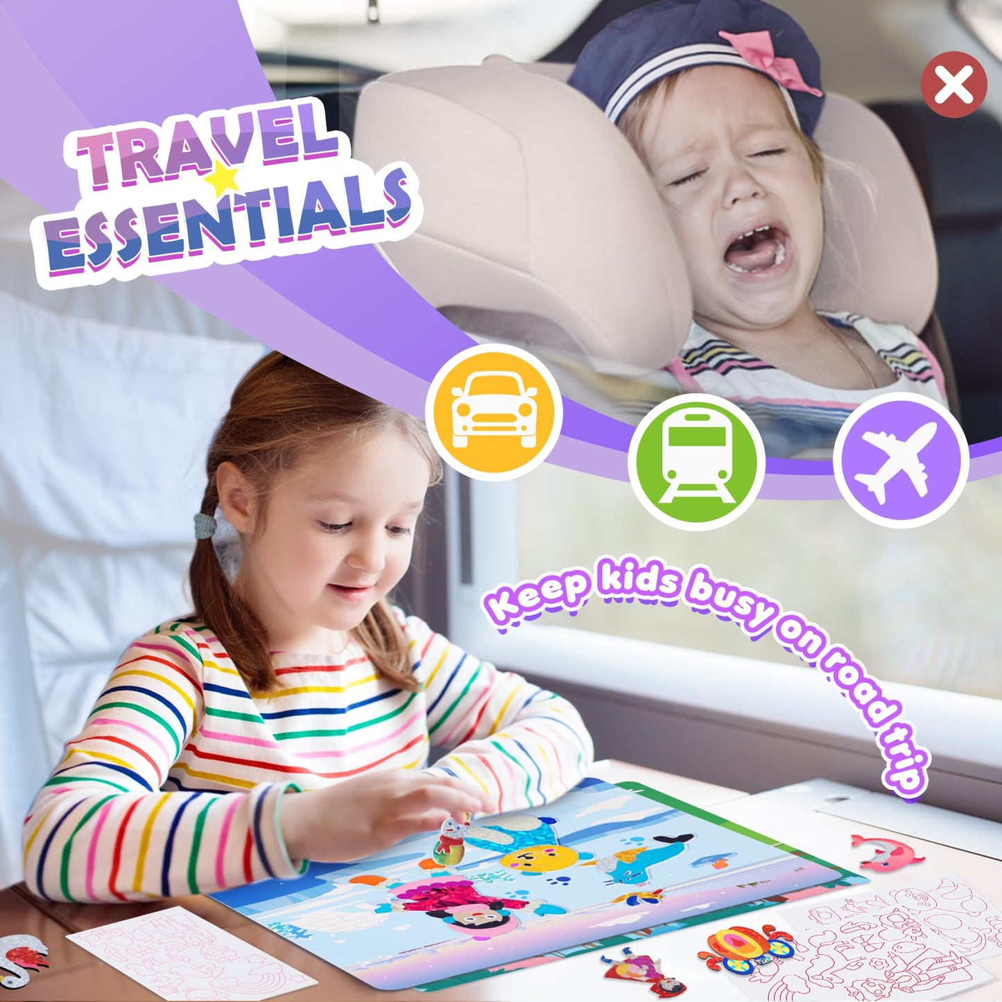 URMYWO Foil Arts Kit for Kids 4-8 – No Mess Princess Crafts & DIY Coloring