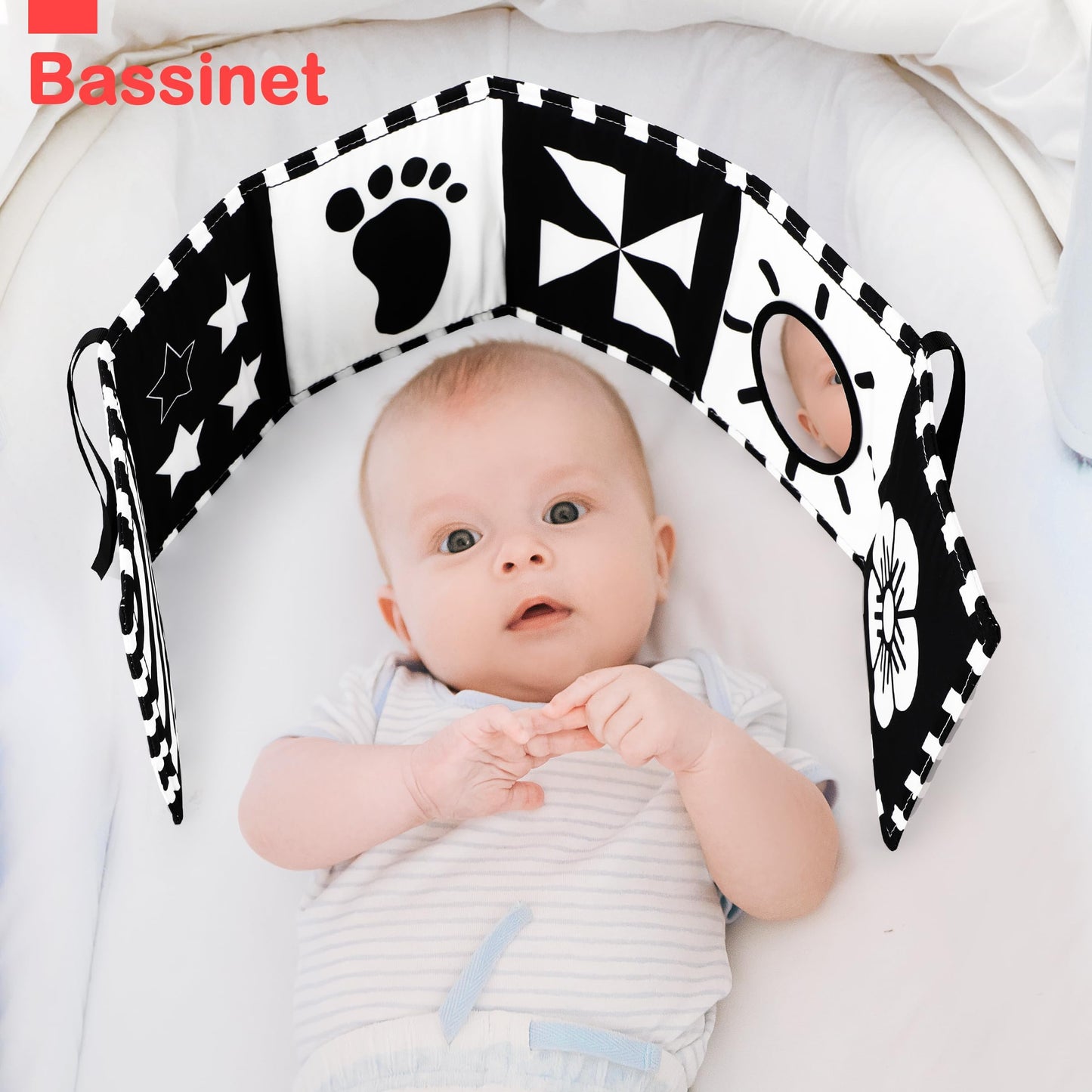 URMYWO Black & White Baby Toys – High-Contrast Tummy Time Book, Montessori Visual Stimulation (0-12 Months)