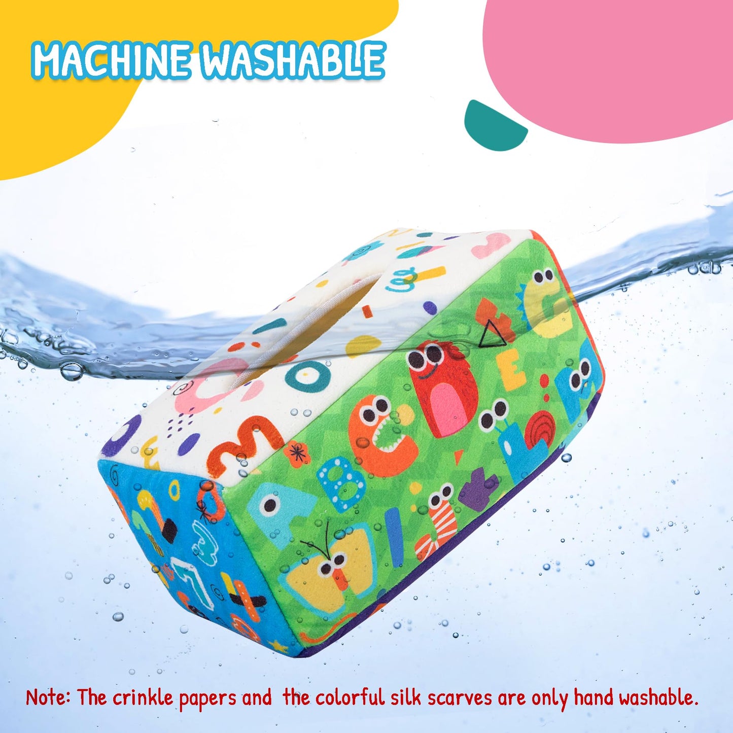 URMYWO Baby Tissue Box Toy – Montessori Play for 6-12 Months | Soft Crinkle Sensory Toy