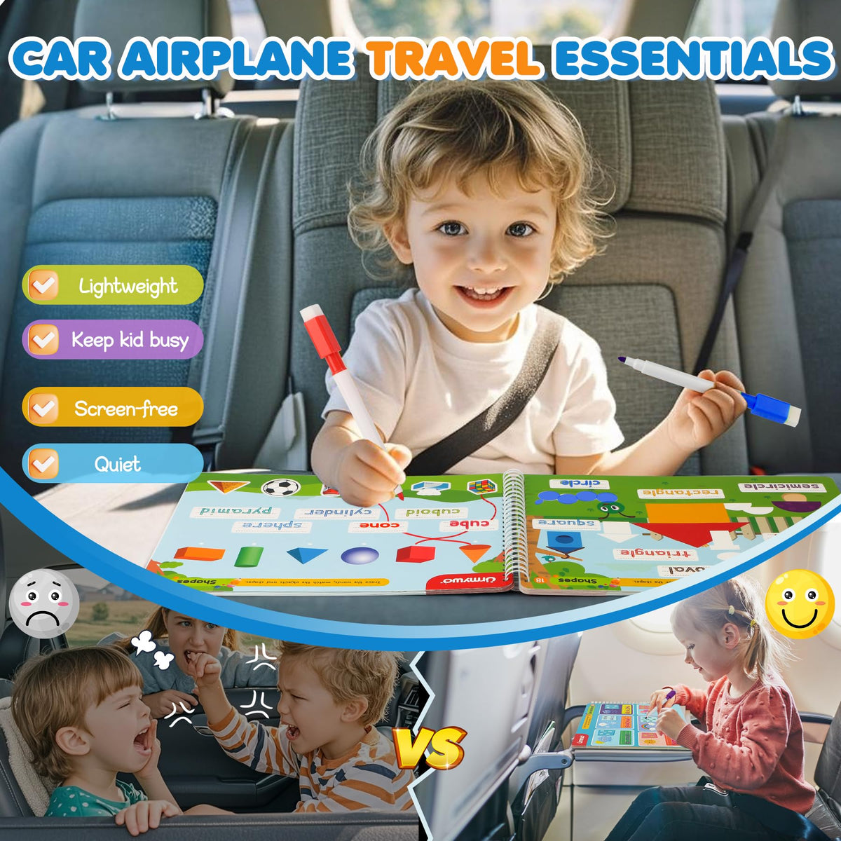 URMYWO Preschool Learning Activities – Reusable Tracing Books for 2-5 Year Olds