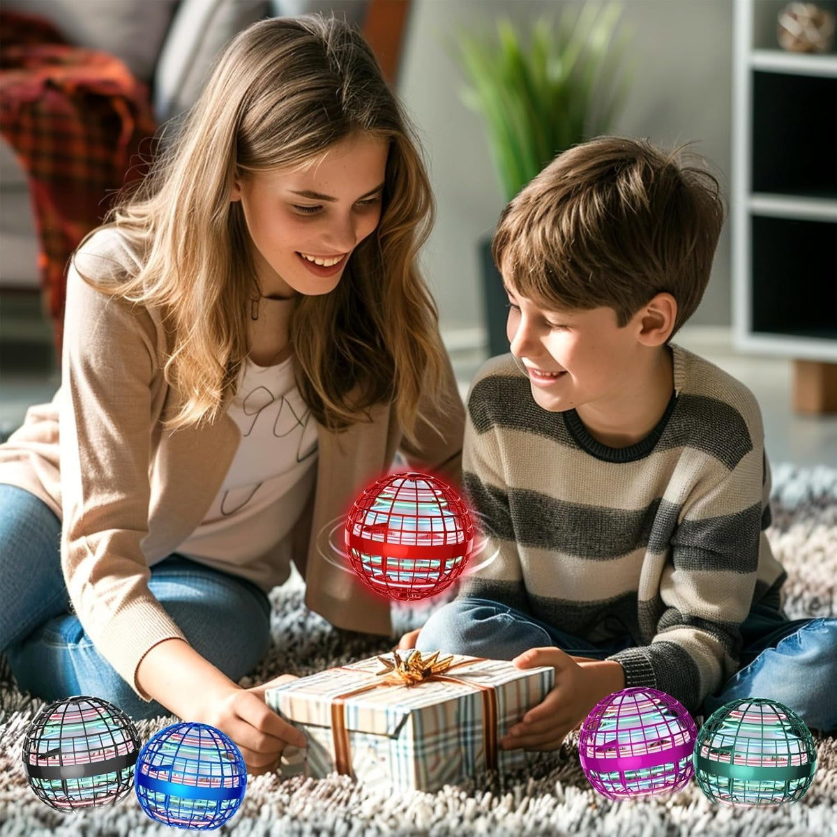 UROINT 2026 Flying Orb Ball for Kids – Galaxy Hover Drone with LED Lights, Safe Indoor Boomerang
