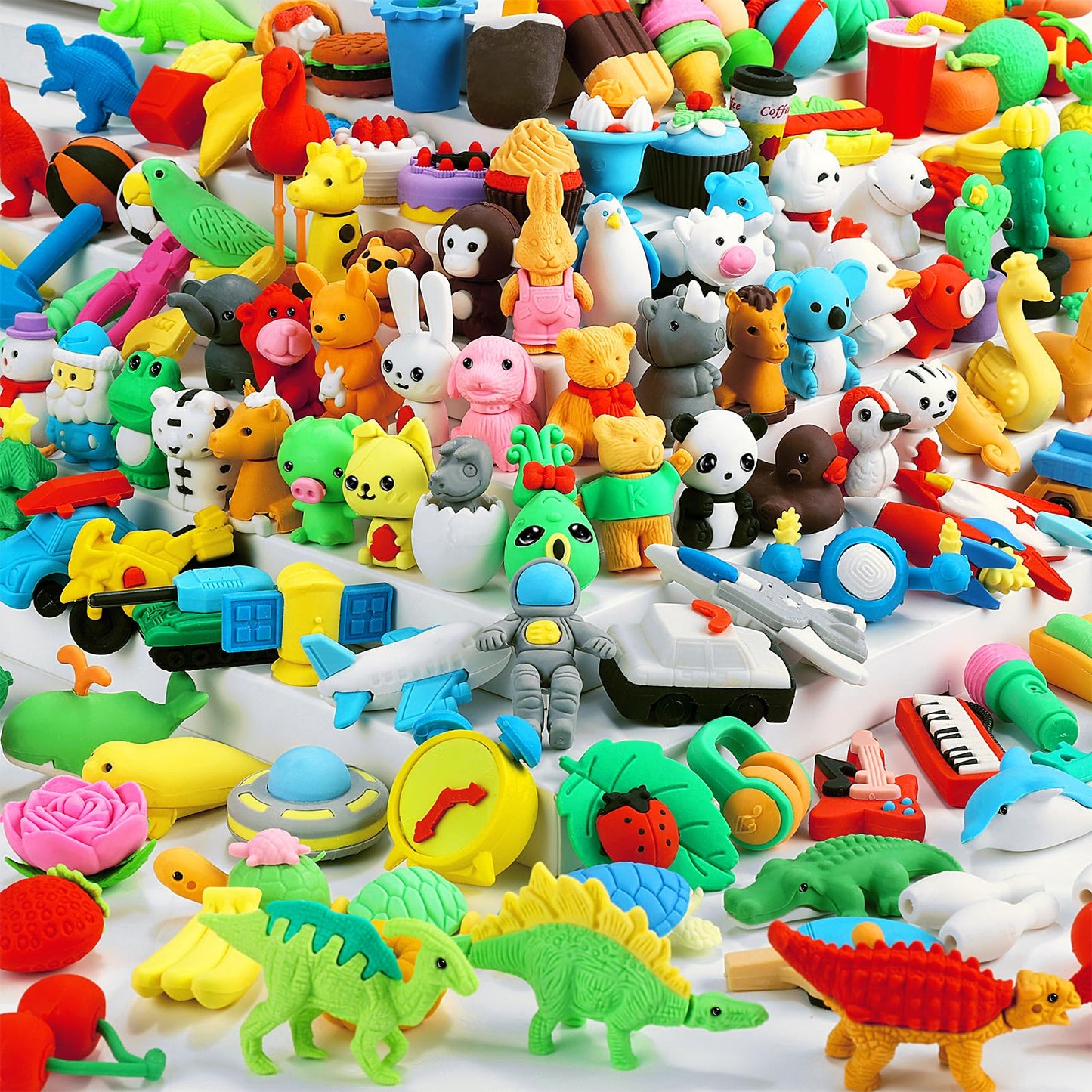 URSKYTOUS 150Pcs Animal Erasers – 3D Puzzle Desk Toys for Kids