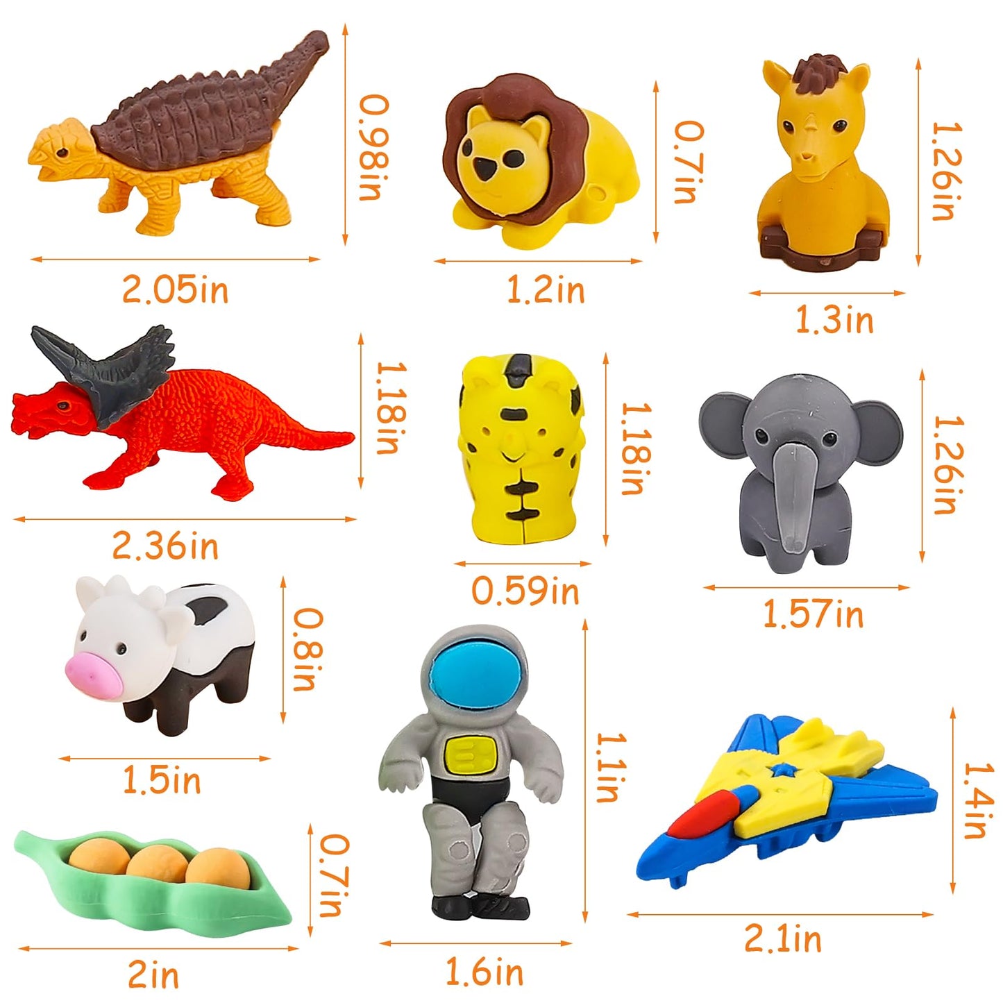 URSKYTOUS 150Pcs Animal Erasers – 3D Puzzle Desk Toys for Kids
