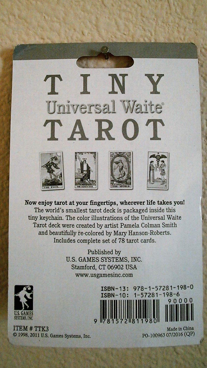 Tiny Tarot Cards - KeyChain by US Games