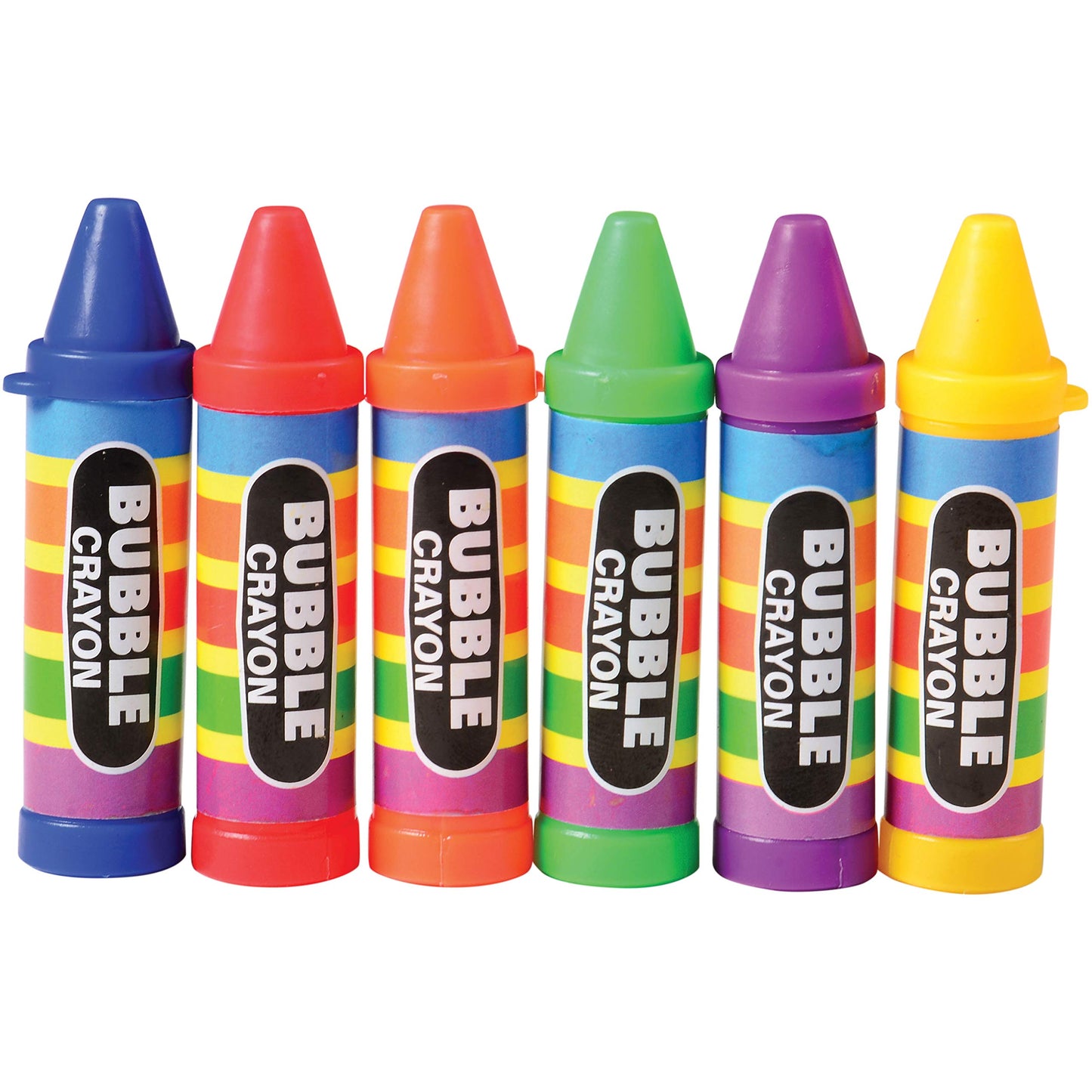 U. S. Toy Crayon Bubbles, 24 Count – Colorful Plastic Bubble Wands for Outdoor Play