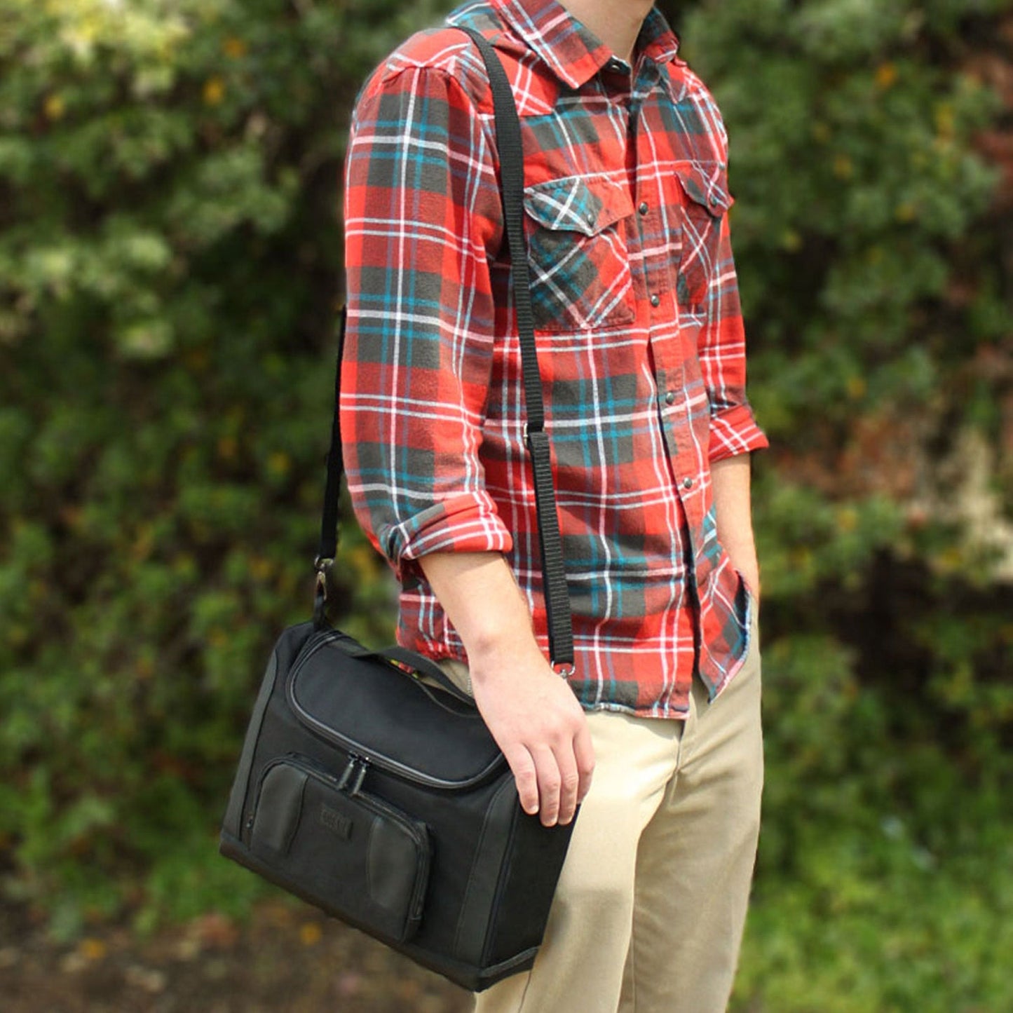 USA Gear Compact Travel Bag for D&D Accessories | Small DnD Bag with Dividers & Shoulder Strap – Black