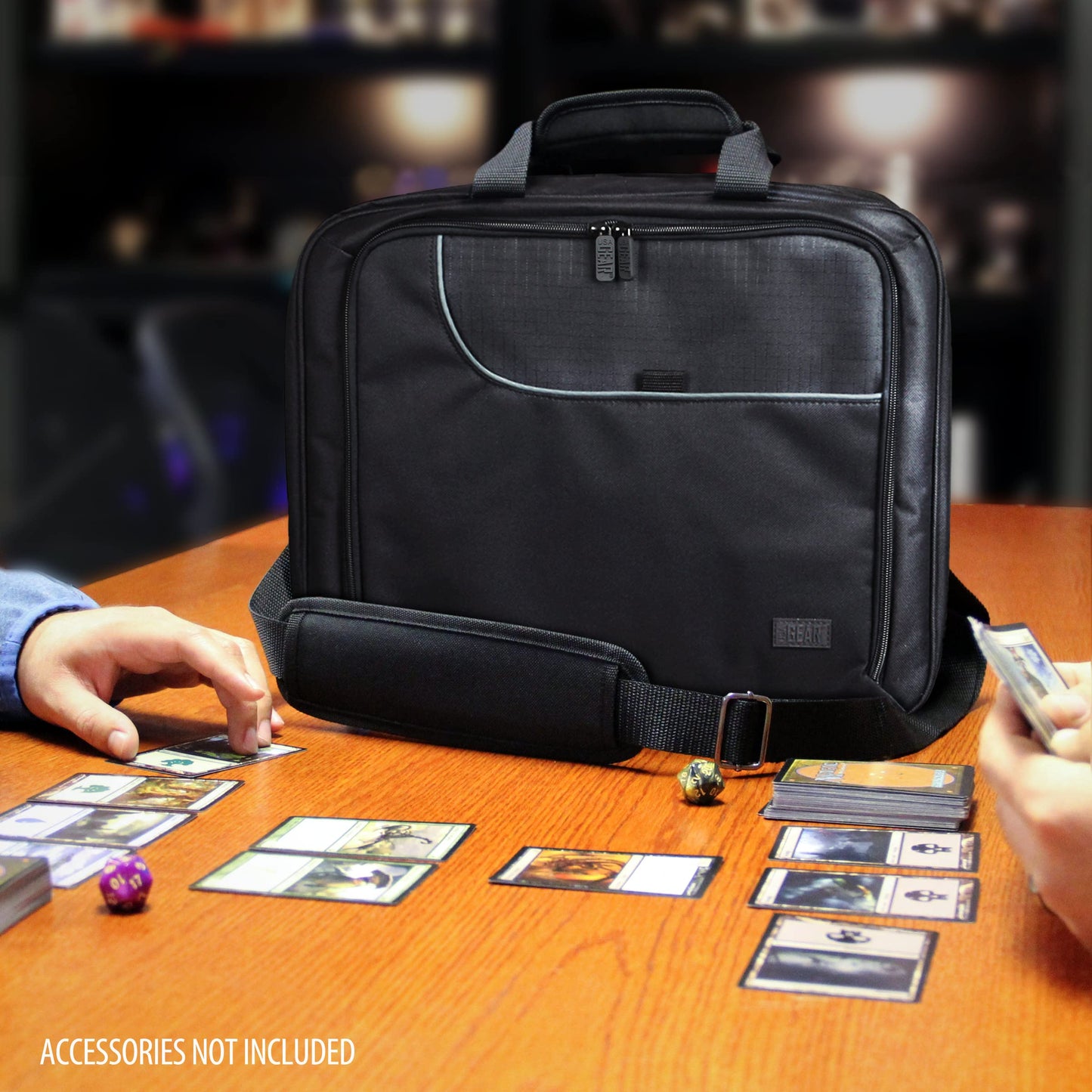 USA Gear XL MTG Deck Box Travel Case – Large, Weather-Resistant with Custom Interior & Padded Protection