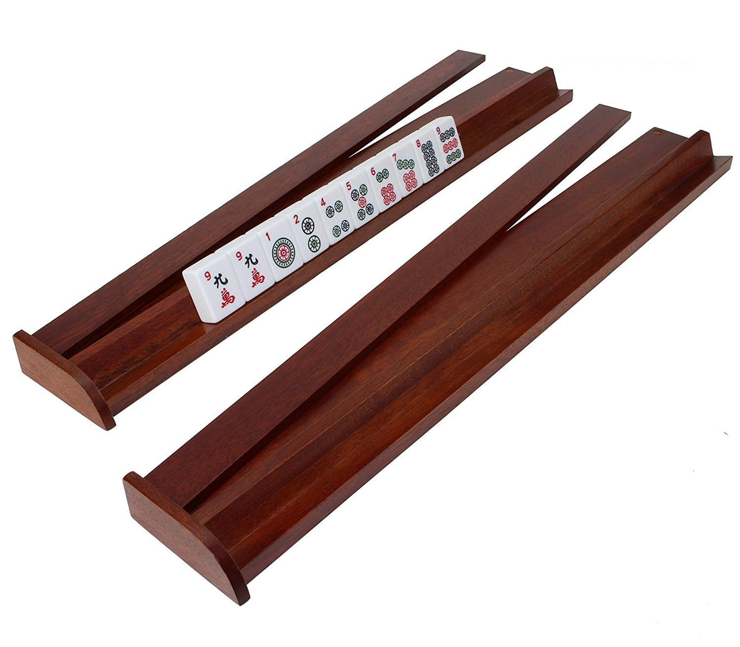 USA MJ TABLE .COM Complete American Mahjong Game Set - 166 Tiles, Racks, Chips, Wood Case