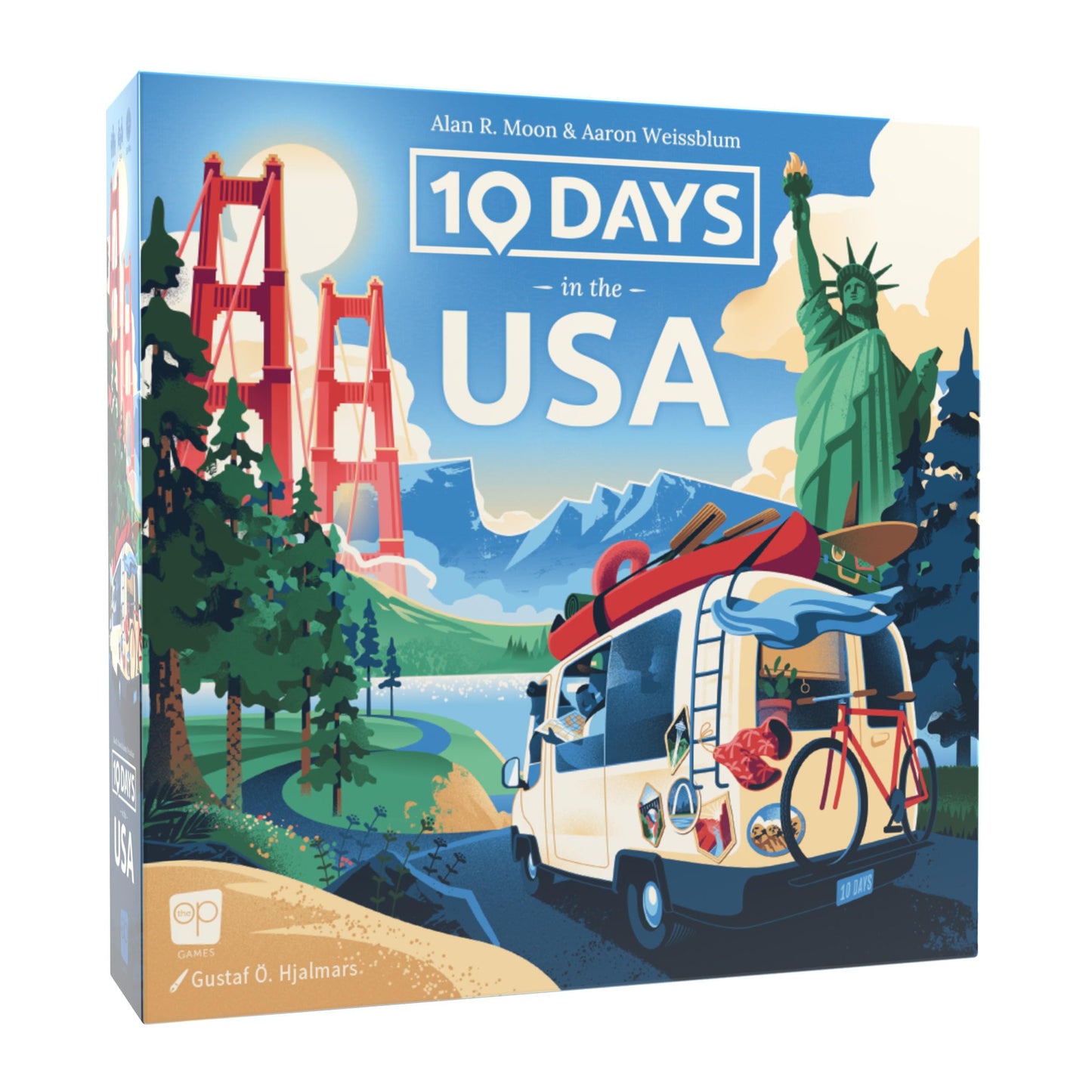10 Days in the USA by USAOPOLY – Family Road Trip Board Game, 2-4 Players, 30 Minutes