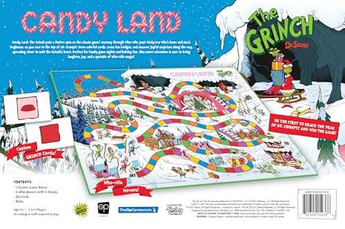 USAOPOLY Candy Land: The Grinch Board Game — Play as Who-Ville Characters