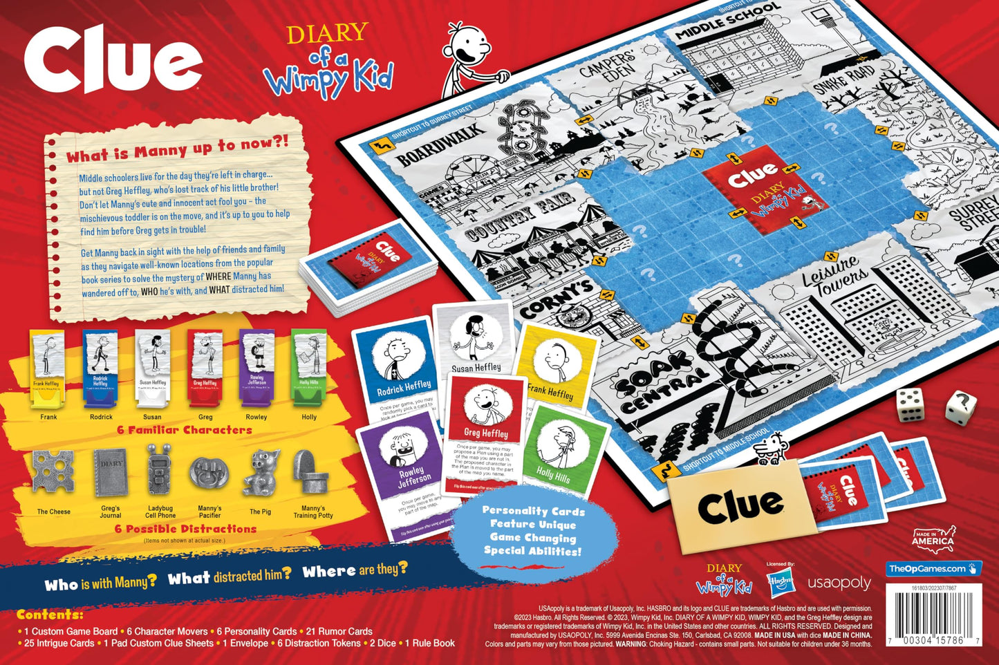 USAOPOLY CLUE: Diary of a Wimpy Kid – Official Collectible Clue Game