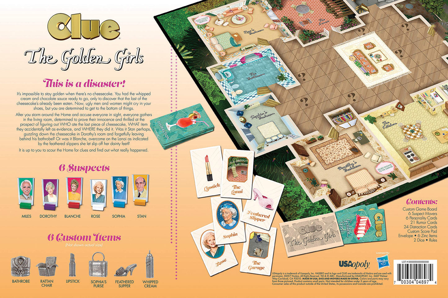 USAOPOLY Clue The Golden Girls Board Game | Officially Licensed Golden Girls Mystery