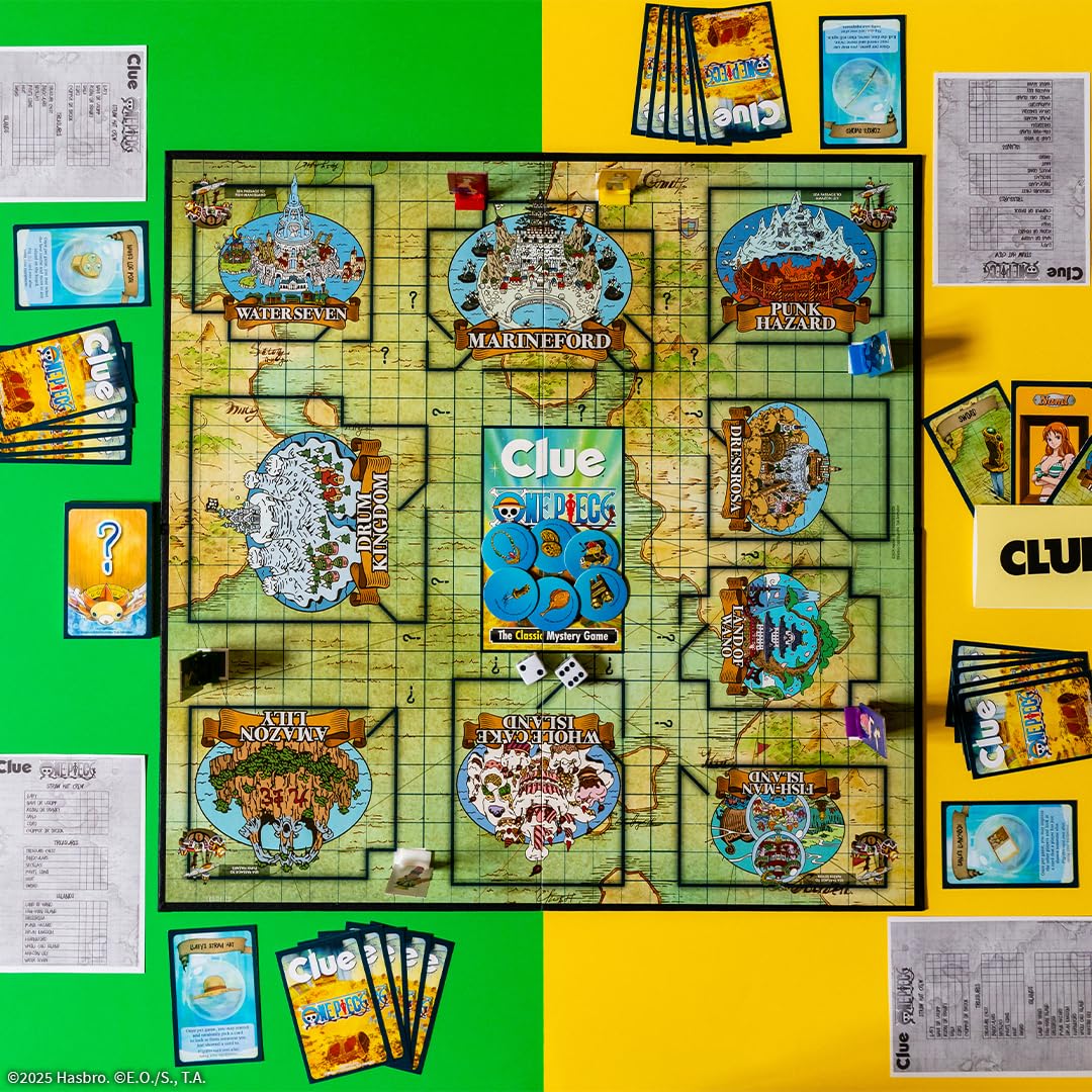 USAOPOLY Clue: One Piece Board Game – Find Hidden Treasure with Luffy & the Straw Hat Crew
