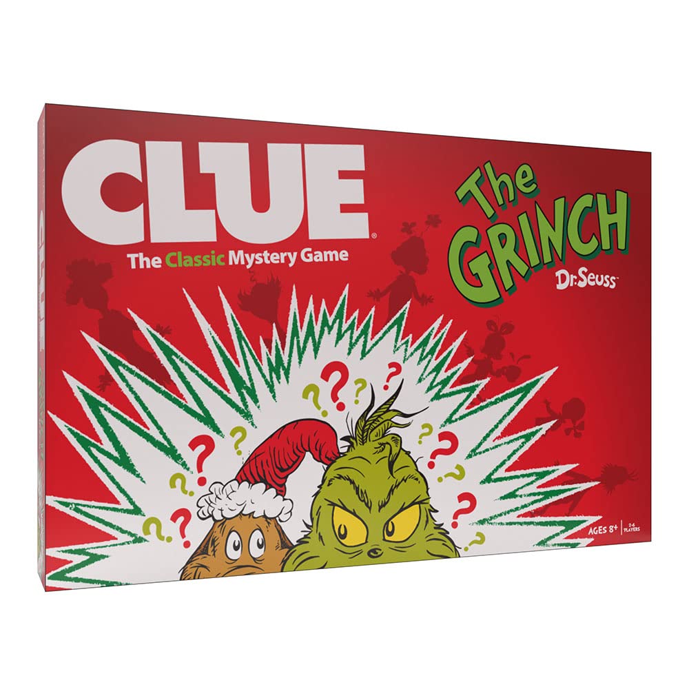 USAOPOLY CLUE The Grinch – Whoville Holiday Mystery Board Game | Officially Licensed Dr. Seuss