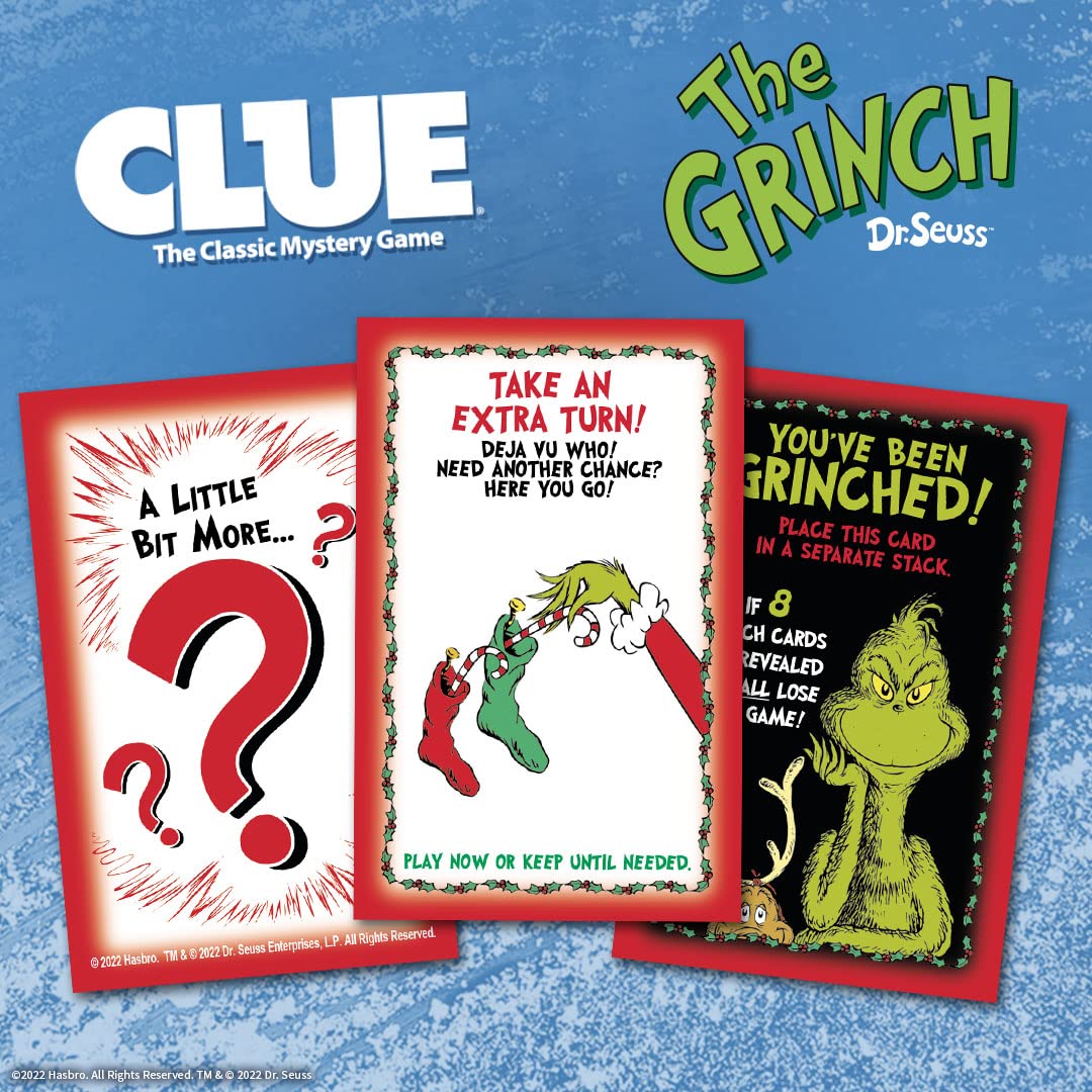 USAOPOLY CLUE The Grinch – Whoville Holiday Mystery Board Game | Officially Licensed Dr. Seuss