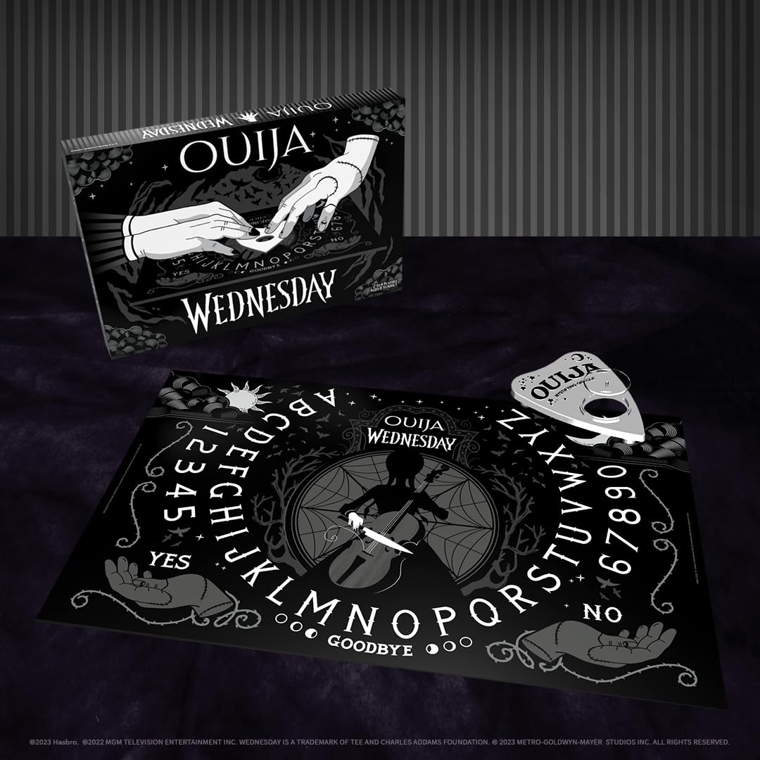 USAOPOLY Ouija: Wednesday – Glow-in-the-Dark, Officially Licensed Board Game for 2-4 Players