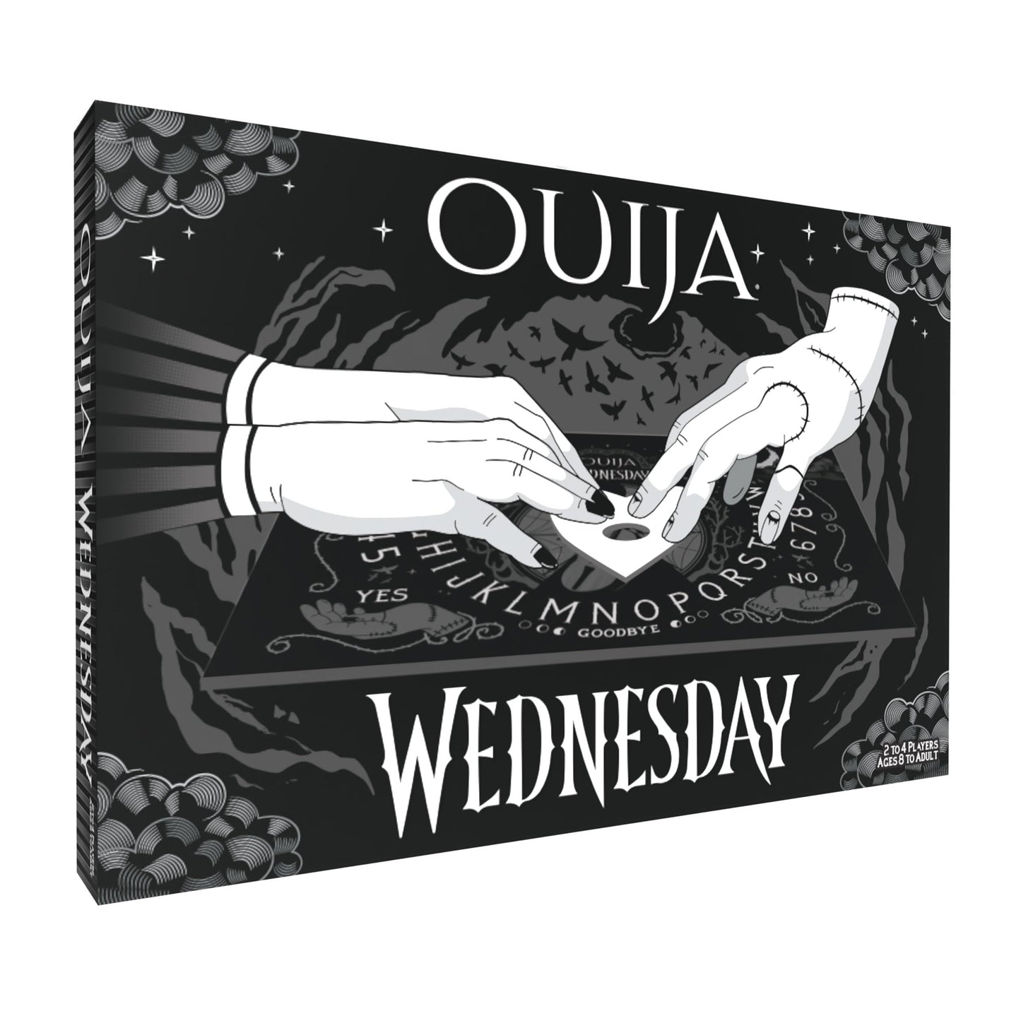 USAOPOLY Ouija: Wednesday – Glow-in-the-Dark, Officially Licensed Board Game for 2-4 Players