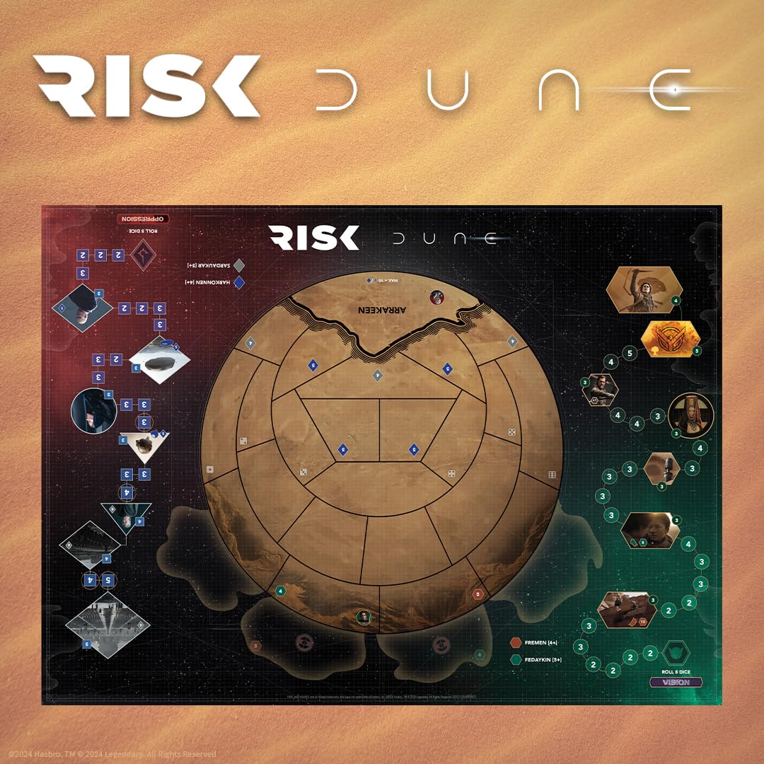 USAOPOLY Risk: Dune Strategy Board Game – 2–4 Players, 60+ Minutes
