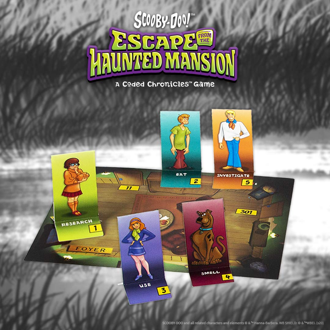 USAOPOLY Scooby-Doo: Escape from The Haunted Mansion – Coded Chronicles Escape Room Game