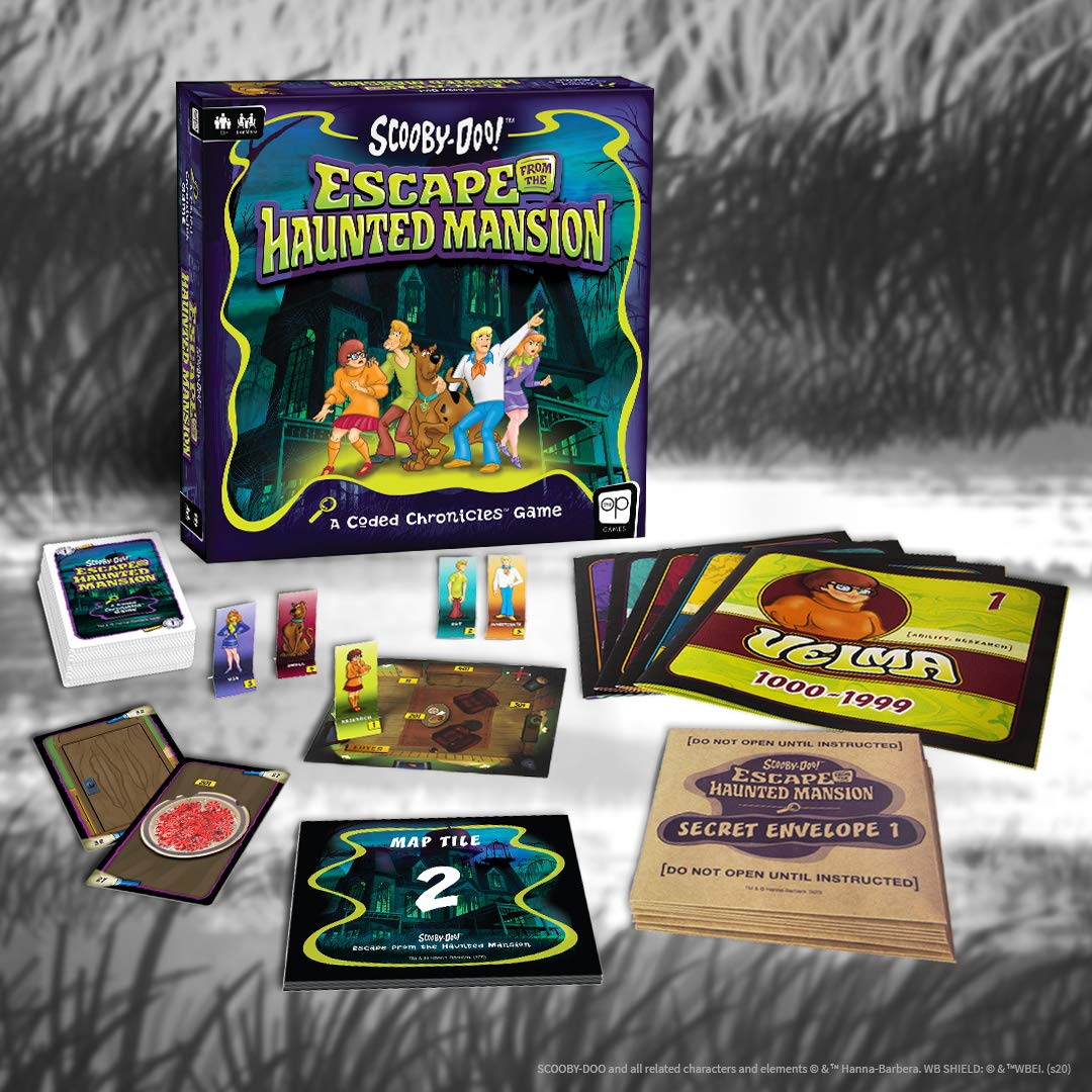 USAOPOLY Scooby-Doo: Escape from The Haunted Mansion – Coded Chronicles Escape Room Game
