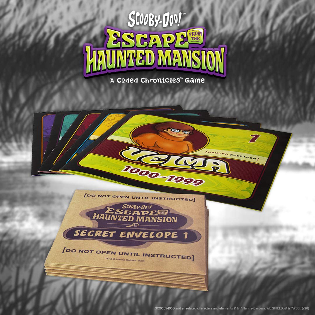 USAOPOLY Scooby-Doo: Escape from The Haunted Mansion – Coded Chronicles Escape Room Game