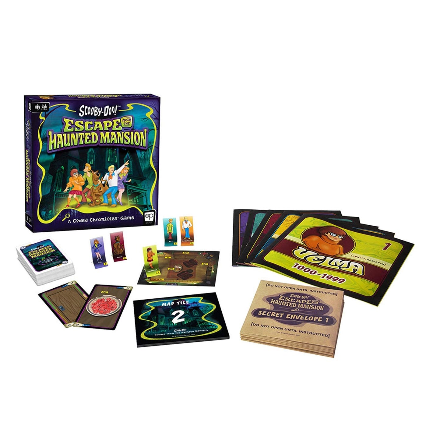 USAOPOLY Scooby-Doo: Escape from The Haunted Mansion – Coded Chronicles Escape Room Game
