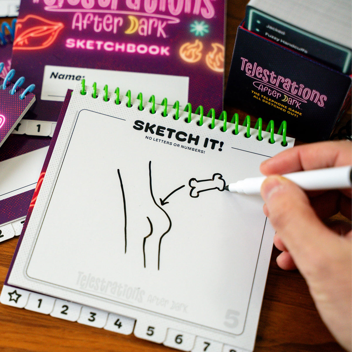 USAOPOLY Telestrations After Dark 2nd Edition — Adults-Only Party Game for 4–8 Players