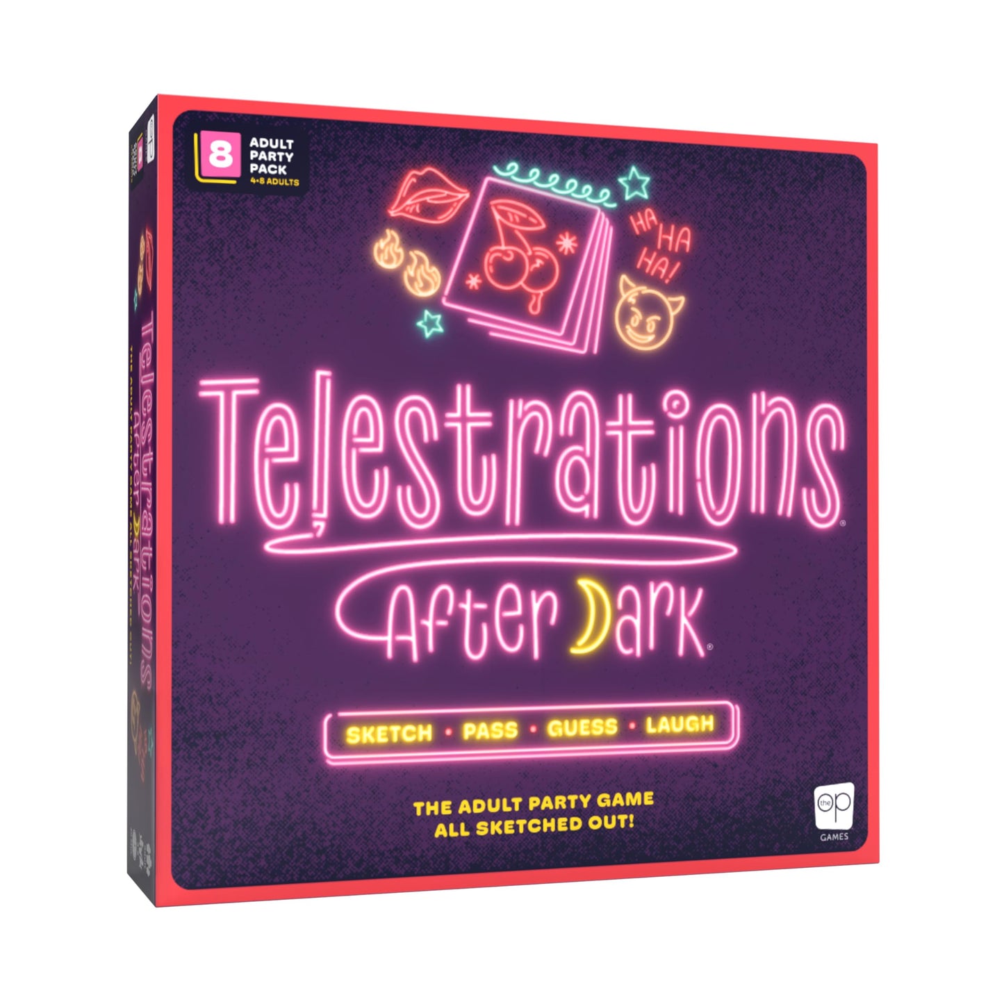 USAOPOLY Telestrations After Dark 2nd Edition — Adults-Only Party Game for 4–8 Players
