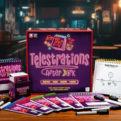 USAOPOLY Telestrations After Dark 2nd Edition — Adults-Only Party Game for 4–8 Players