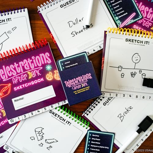 USAOPOLY Telestrations After Dark 2nd Edition — Adults-Only Party Game for 4–8 Players