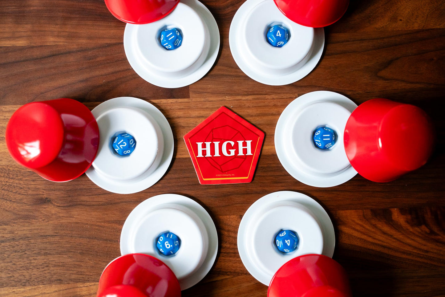 USAOPOLY What The Cup!? — Social Bluffing Dice Game for 3-6 Players