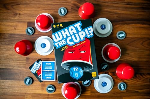 USAOPOLY What The Cup!? — Social Bluffing Dice Game for 3-6 Players