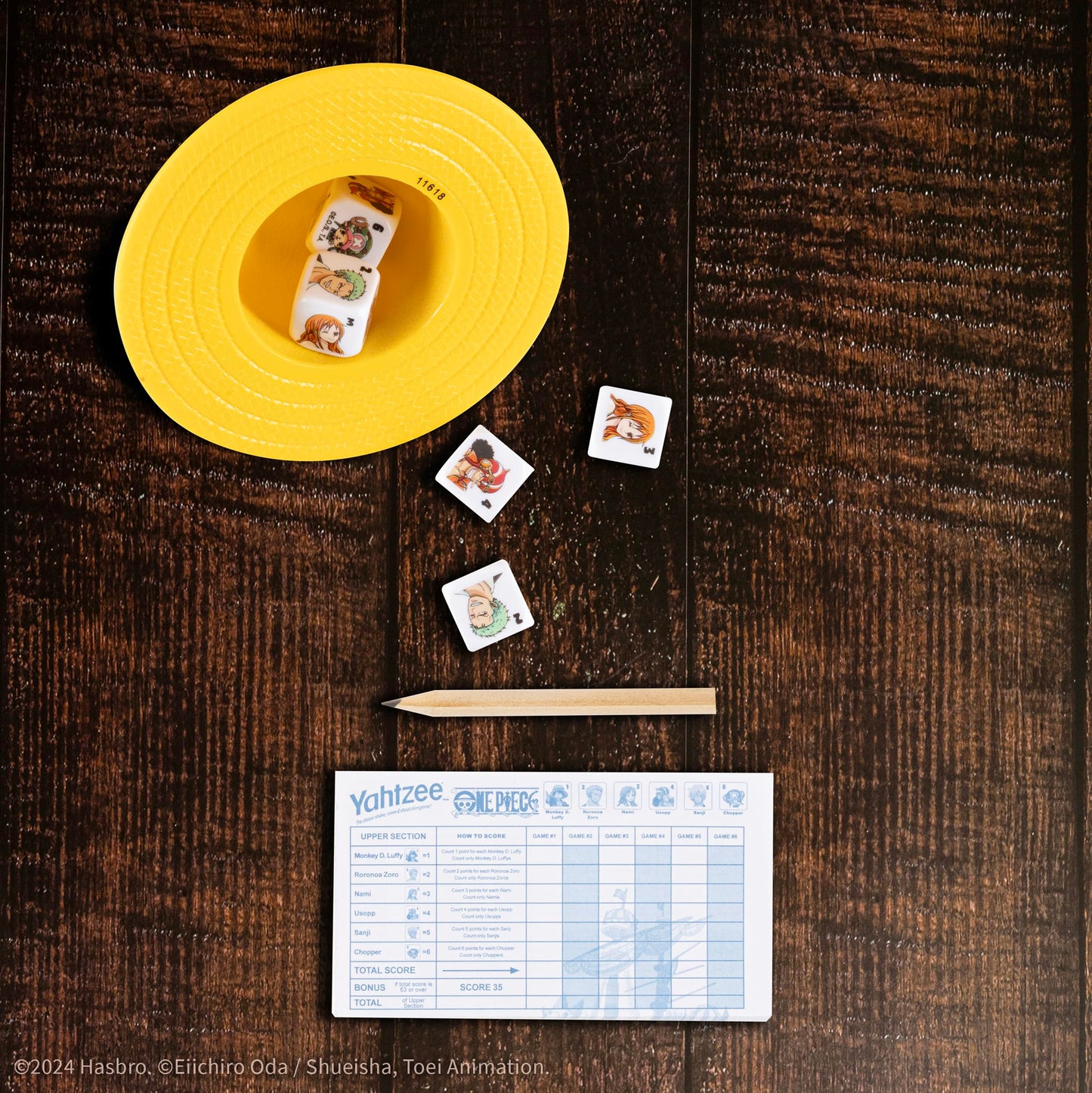 USAOPOLY Yahtzee: One Piece Dice Cup – Straw Hat Edition | Family Fun