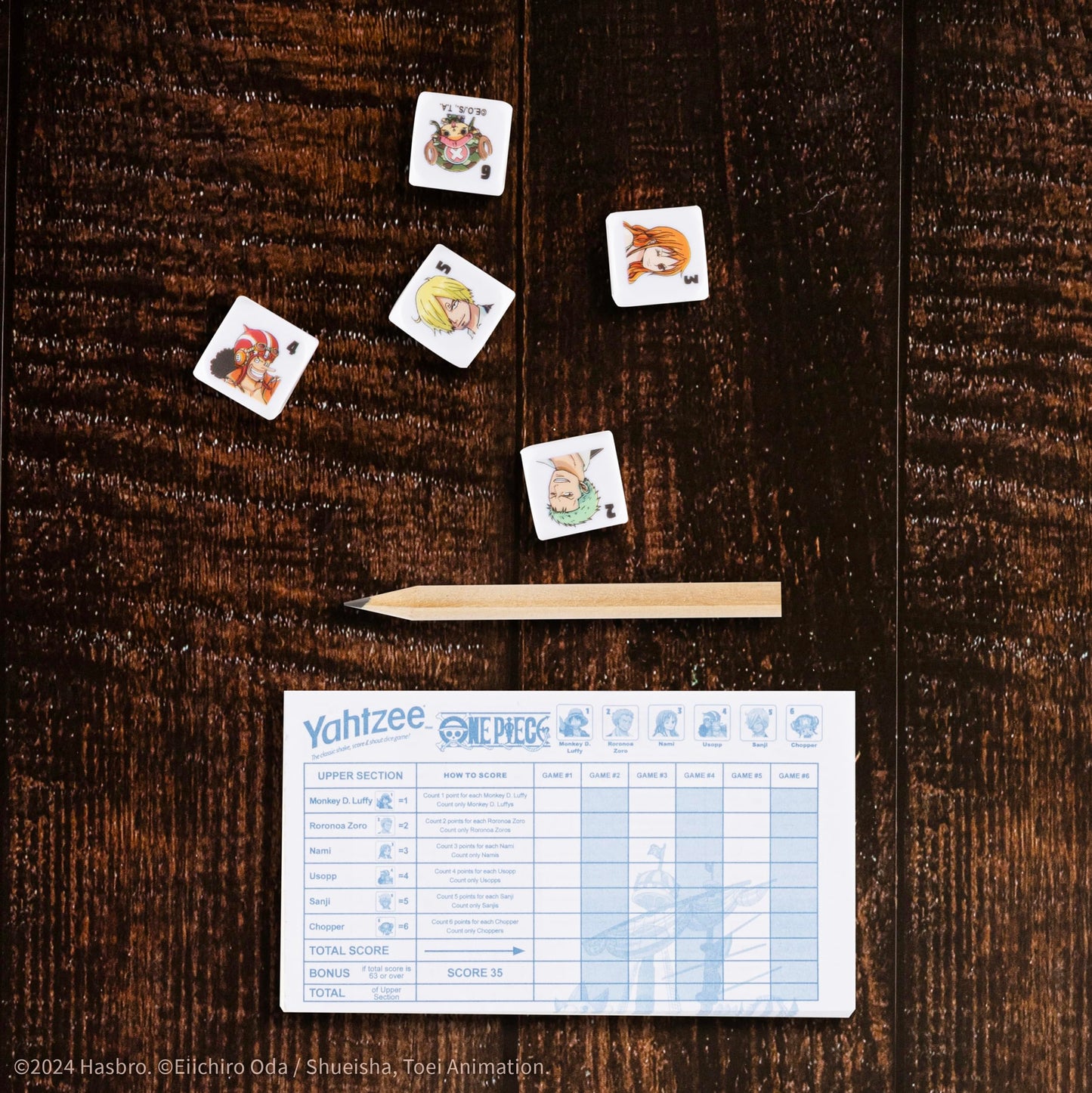 USAOPOLY Yahtzee: One Piece Dice Cup – Straw Hat Edition | Family Fun