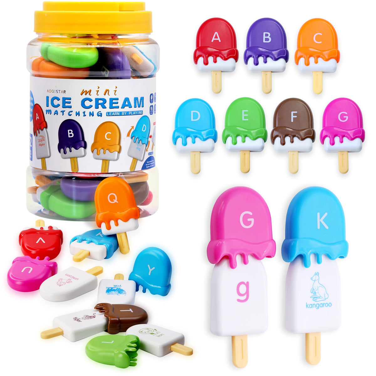 USATDD ABC Alphabet Learning Toys – 52 Pcs