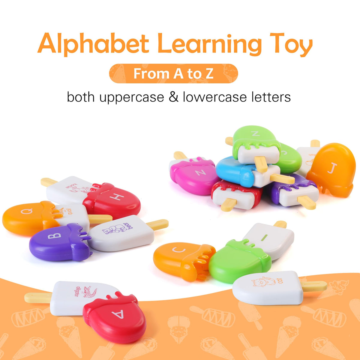 USATDD ABC Alphabet Learning Toys – 52 Pcs