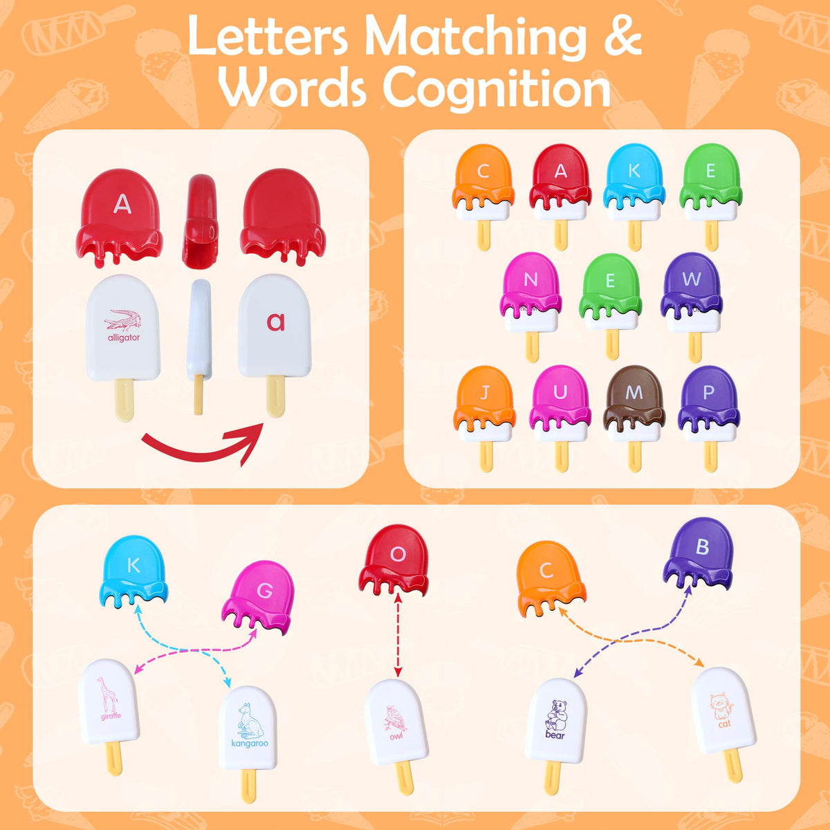 USATDD ABC Alphabet Learning Toys – 52 Pcs