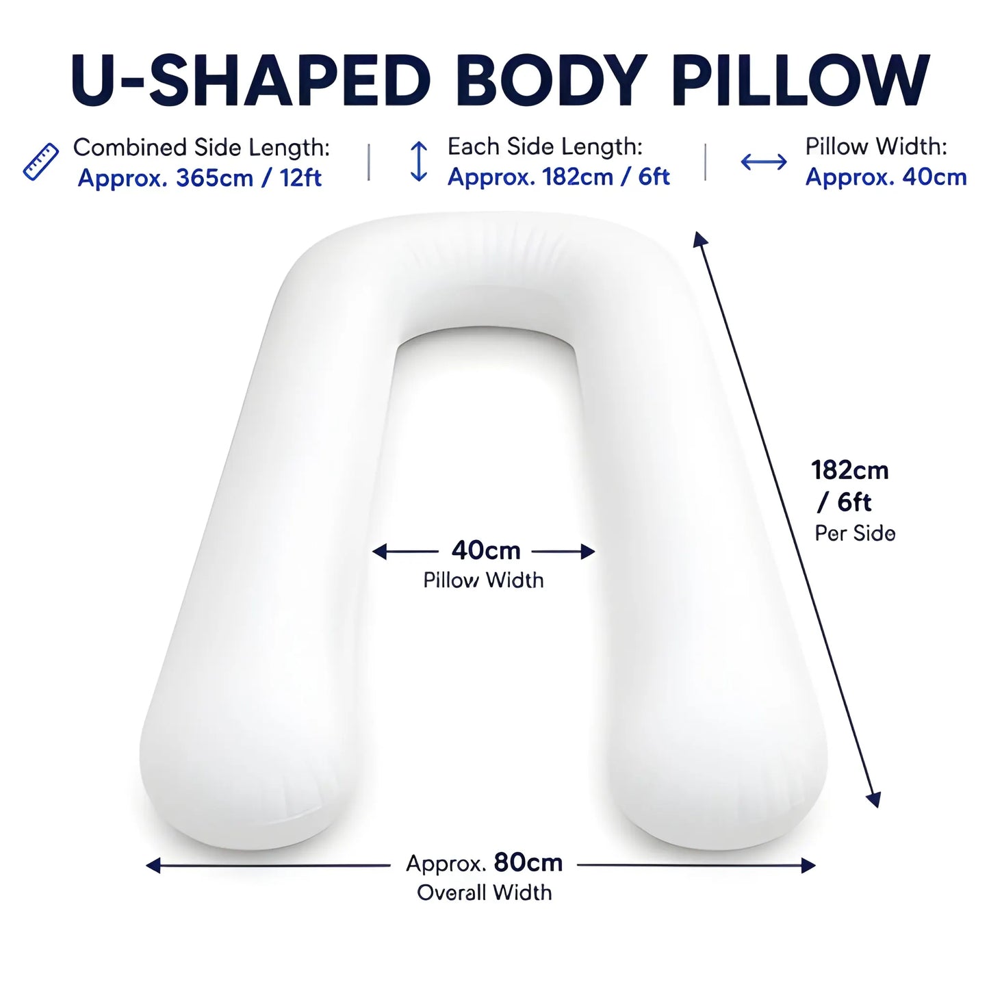 U-Shaped Pregnancy Pillow with Washable Cover