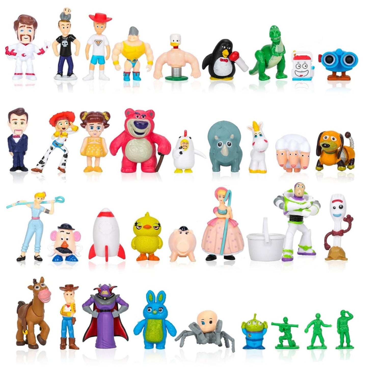 USHJNV Action Figures Mini Toys Set – Woody, Buzz & Jessie (36 Pack)