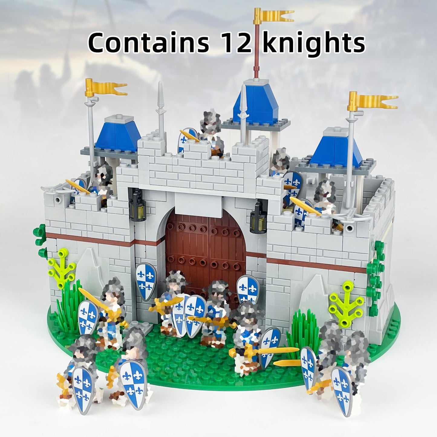 Usoway Medieval Knight Castle Set – 12 Knights, Lego Compatible, Ages 6+