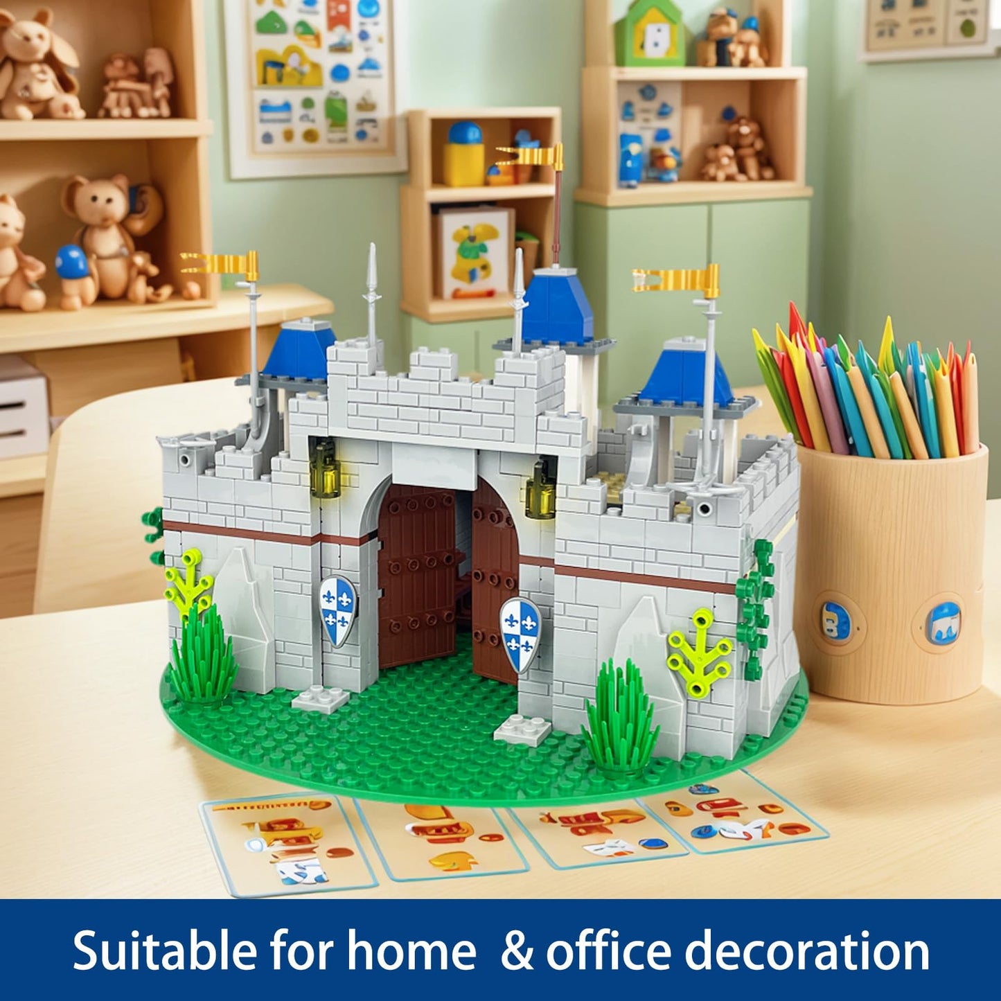 Usoway Medieval Knight Castle Set – 12 Knights, Lego Compatible, Ages 6+