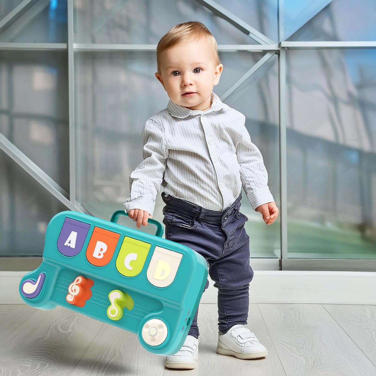 usrela Cause and Effect Pop-Up Animal Toy for Toddlers 12-24 Months