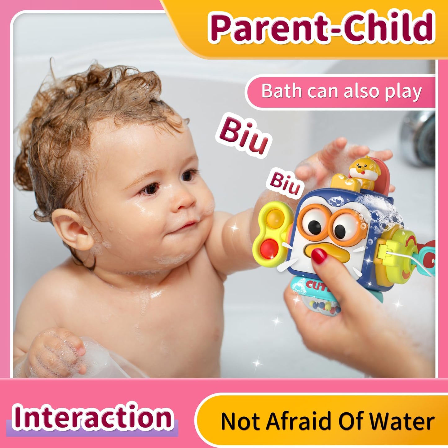 usrela 3-in-1 Baby Toys for 12-18 Months | Busy Board, Tissue Box Toy, Pull String Teether – Learning & Sensory Toy Set