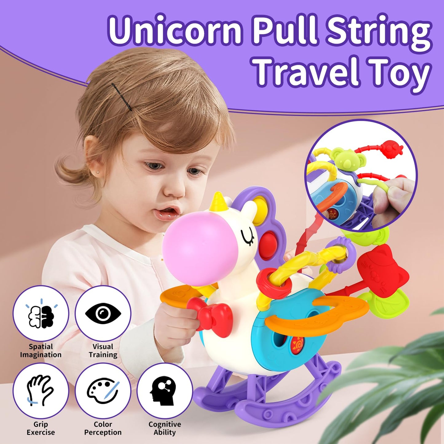 Usrela 4-in-1 Baby Toys for 6–18 Months | Busy Cube, Stacking Sorter, Piano Xylophone