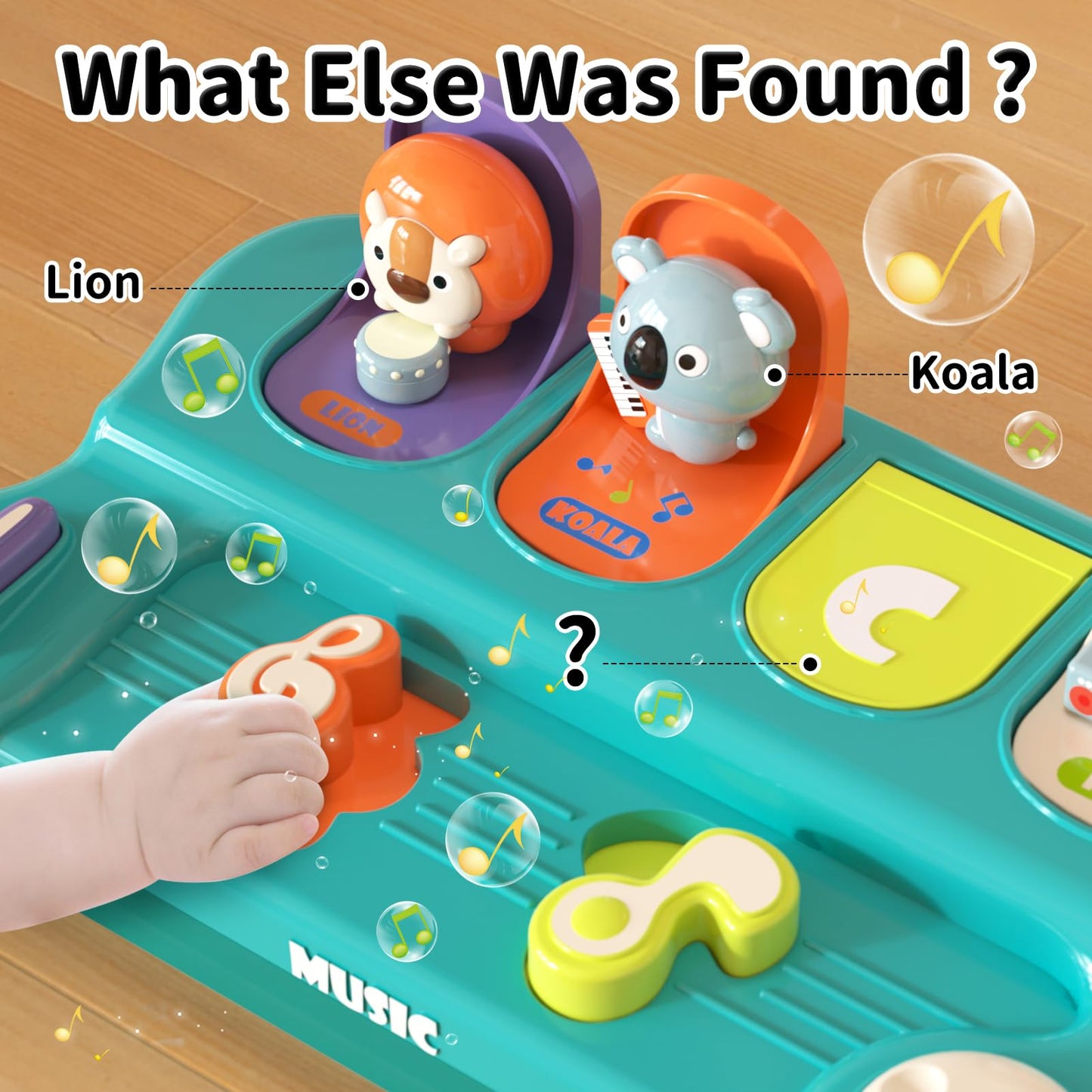 usrela Cause and Effect Pop-Up Animal Toy for Toddlers 12-24 Months