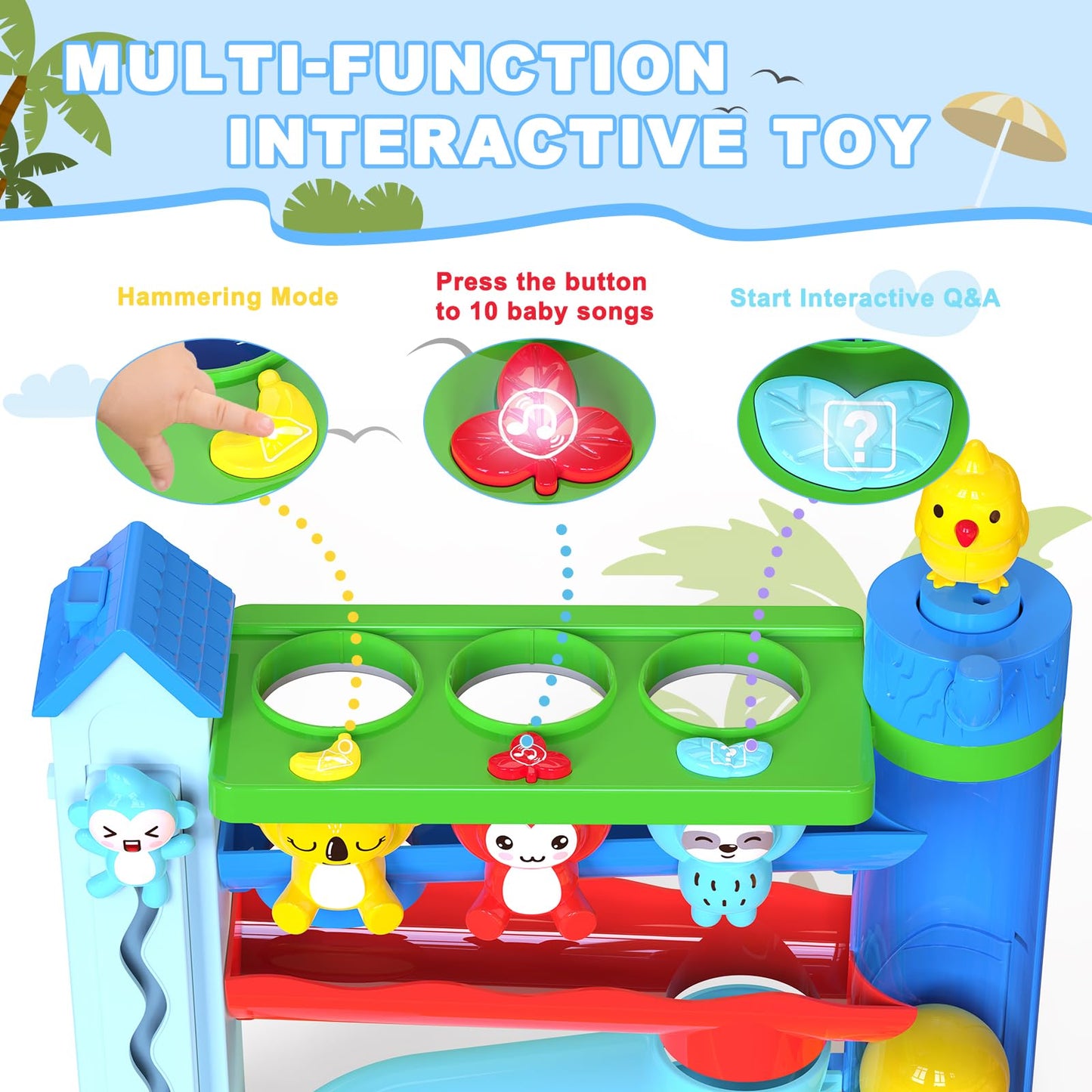 Ussybaby Hammer Toddler Musical Toy – Light-Up STEM Play for 1-2 Years