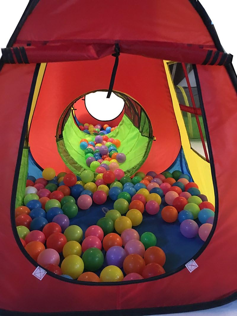 UTEX 8 in 1 Pop Up Play Tent Set – 4 Tunnels, 2 Square Tents, Indoor & Outdoor Fun