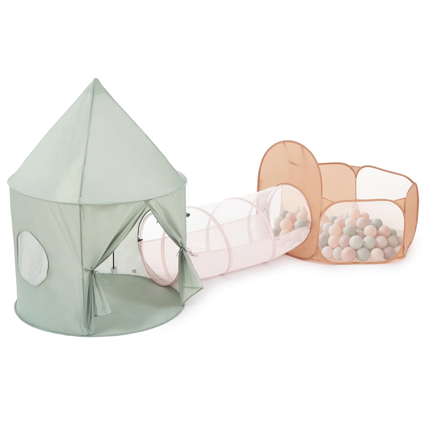 UTEX Kids Play Tent 3-in-1 with Tunnel & Ball Pit | Indoor & Outdoor Play House