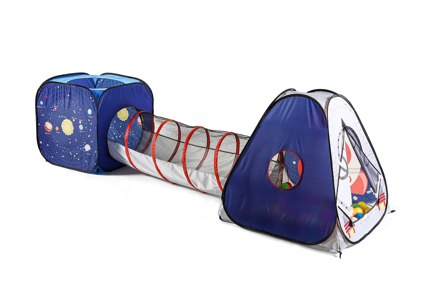 UTEX 3pc Space Astronaut Pop Up Play Tents with Tunnel – Indoor/Outdoor STEM Playhouse