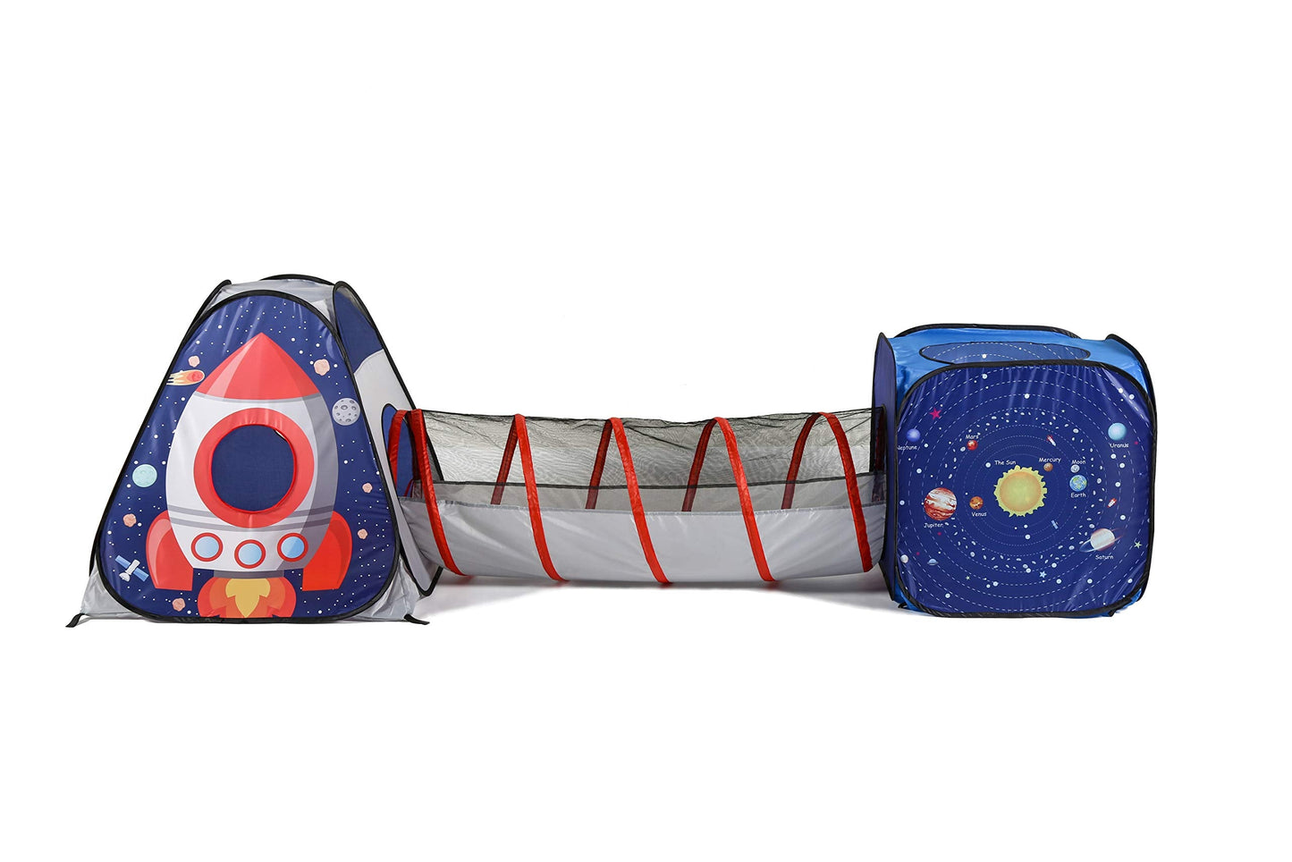 UTEX 3pc Space Astronaut Pop Up Play Tents with Tunnel – Indoor/Outdoor STEM Playhouse